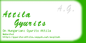 attila gyurits business card